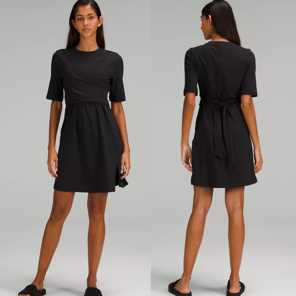 Lululemon Cotton Wrap-Front T-Shirt Dress size 6
